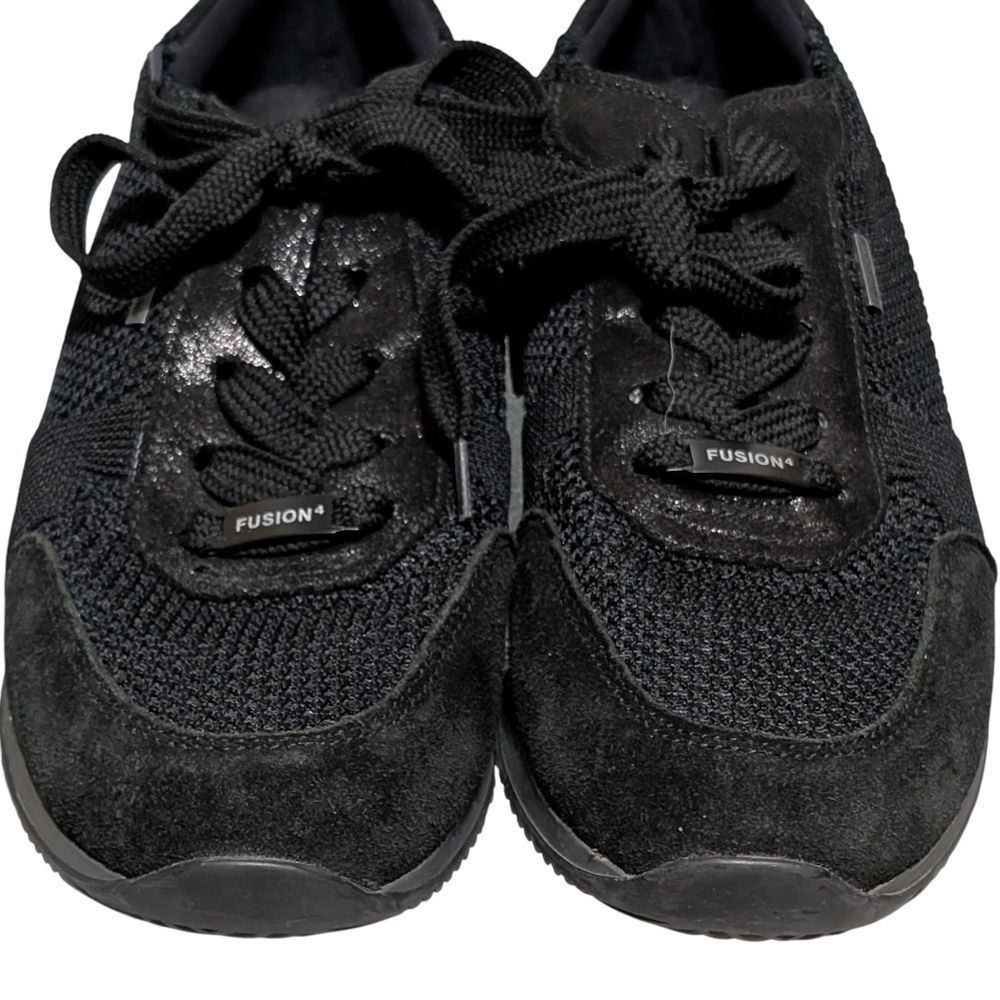 Ara Lila Black Suede Gore-Tex Oxford comfort waterproof sneaker size 7 lace up - Picture 4 of 9